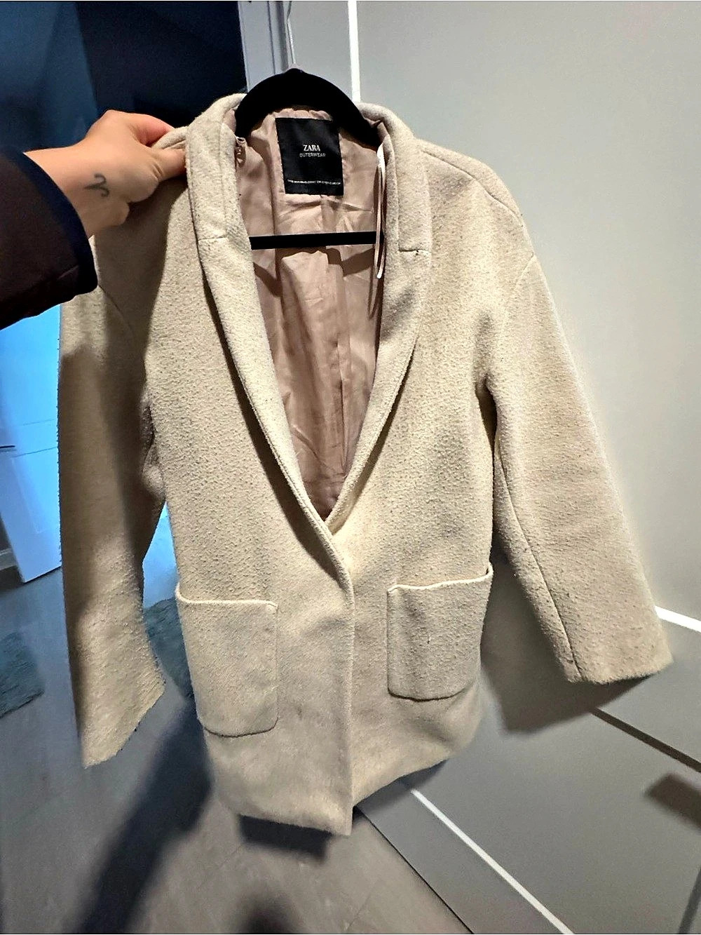 Zara Beige Longline Coat